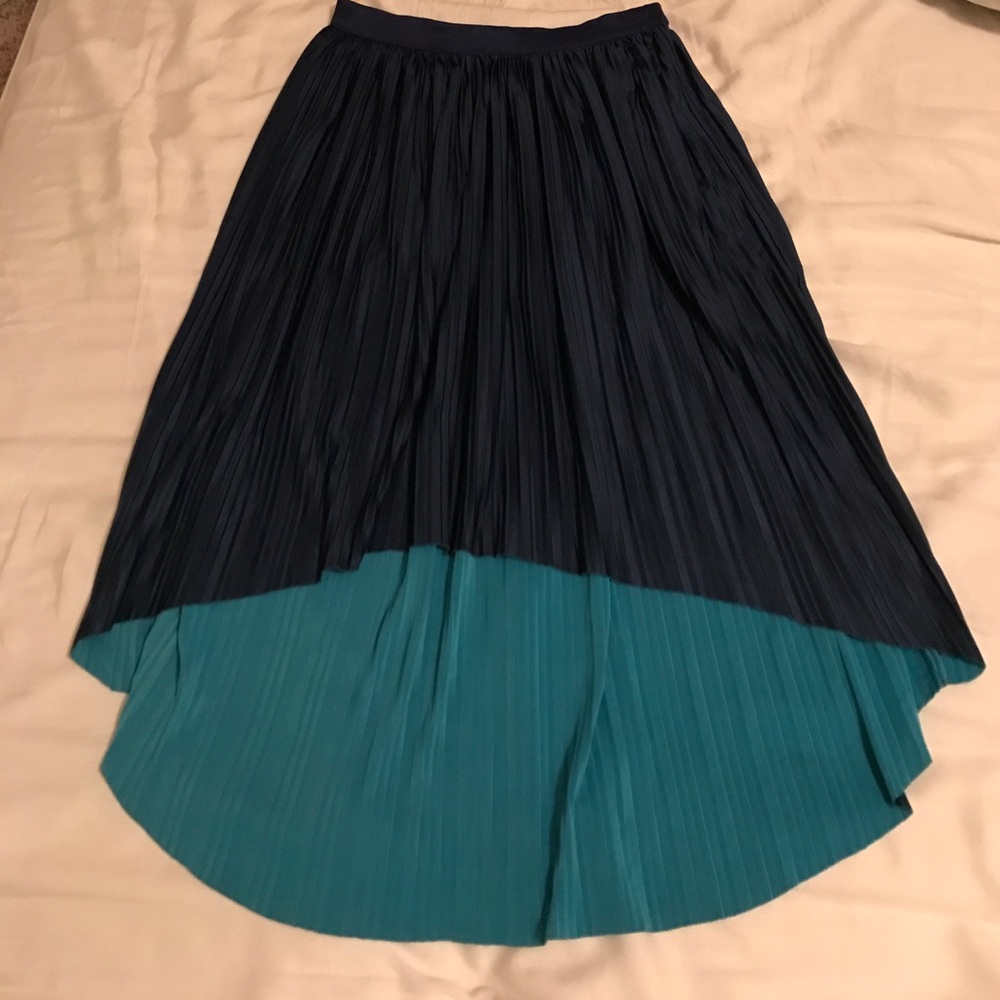 Sexy Teal/Navy high low reversible skirt