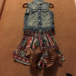 Tribal print shorts