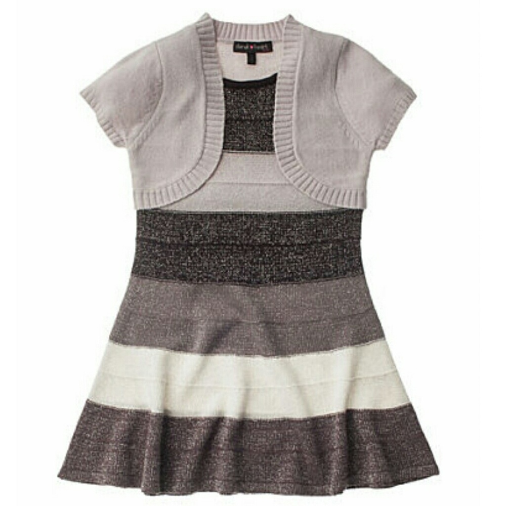 Girl's 2-pc Shrug & Sweater Dress Set