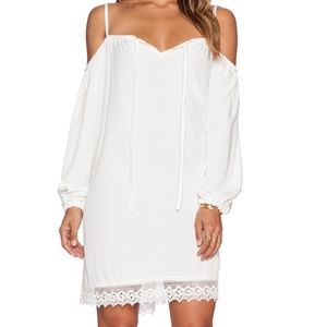 Jack white off-the-shoulder long sleeve dress