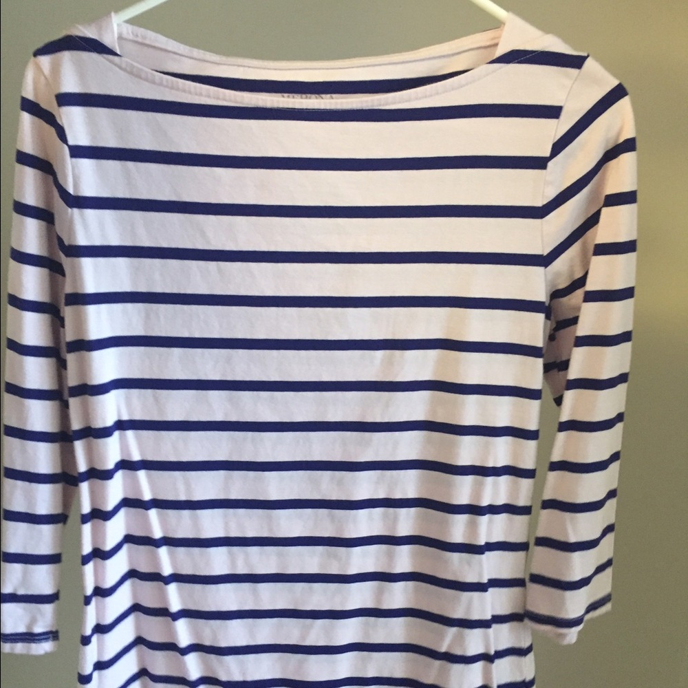 3 quarter length striped shirt