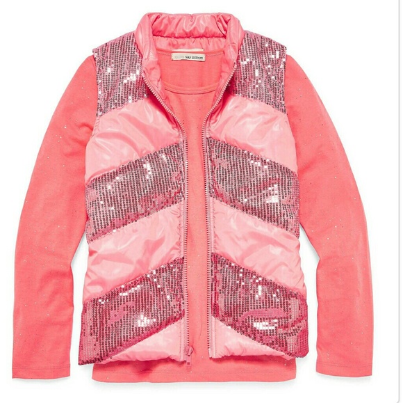 Girl's Sequin Vest & Sparkling Top - Picture 1 of 3
