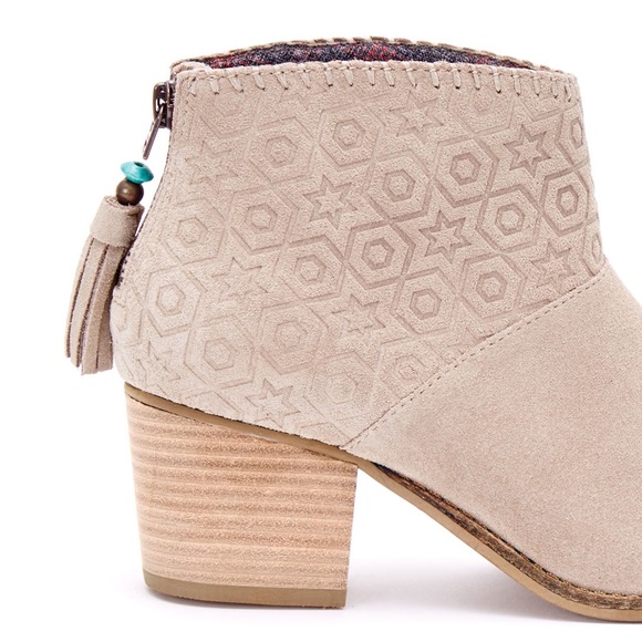 Toms Embossed Suede Bootie - Picture 2 of 7