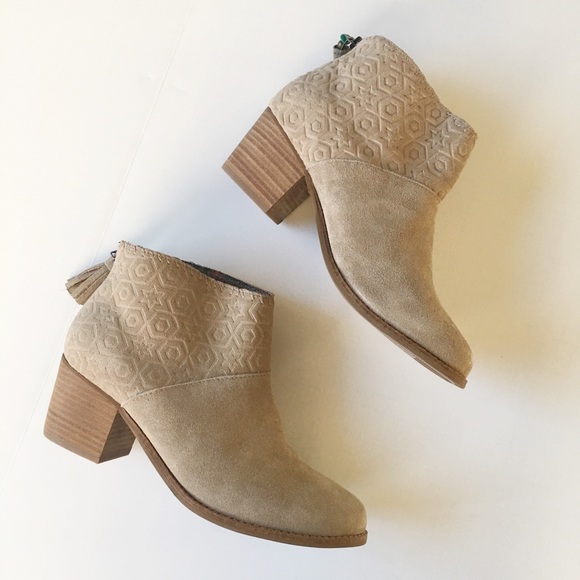Toms Embossed Suede Bootie - Picture 5 of 7