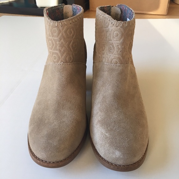 Toms Embossed Suede Bootie - Picture 7 of 7