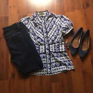 Anthropologie Fei 100% silk blouse