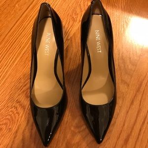 Nine West black patent high heels