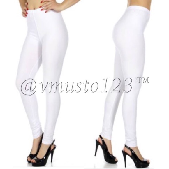 📍CLEARANCE 📍SOFT KNIT BRUSHED WHITE LEGGINGS - Picture 2 of 4