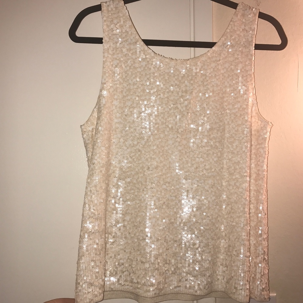 J. Crew all over sequin top