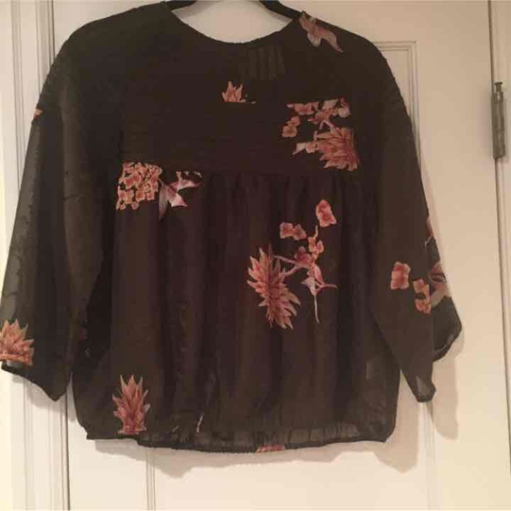 Anthropologie sheer blouse