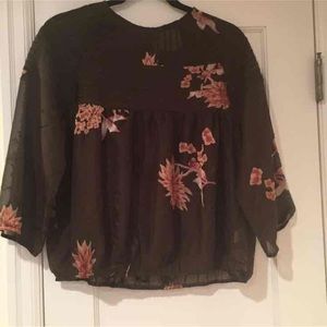 Anthropologie sheer blouse