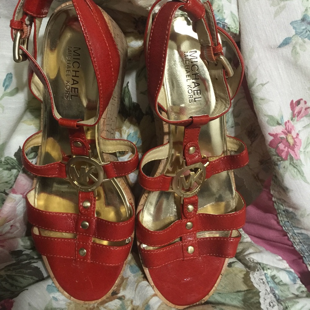 Michael Kors Red Sandals