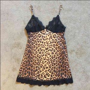 Leopard Print Nightie, Size Medium