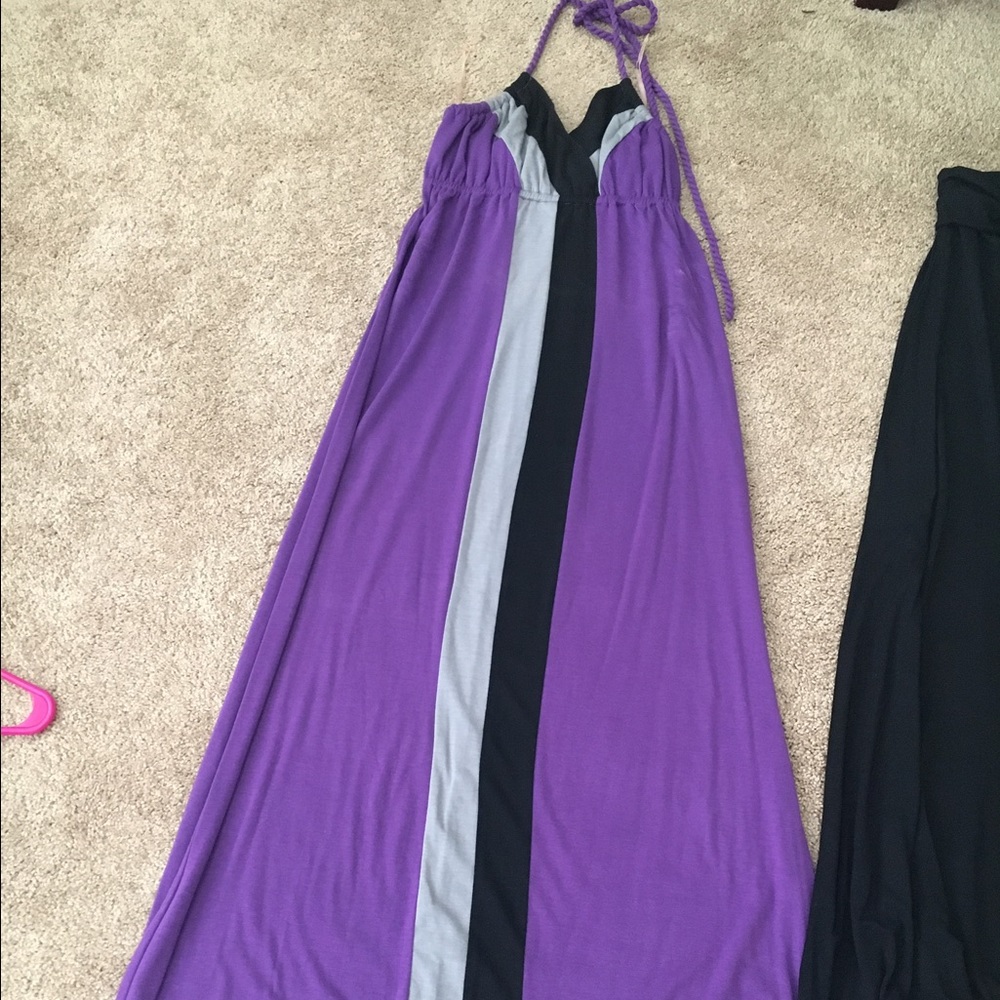 Purple and black dress