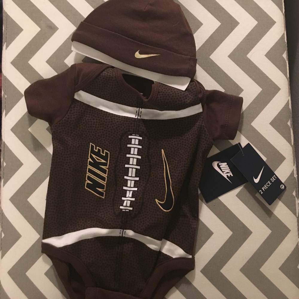 Nike football onesie with beanie