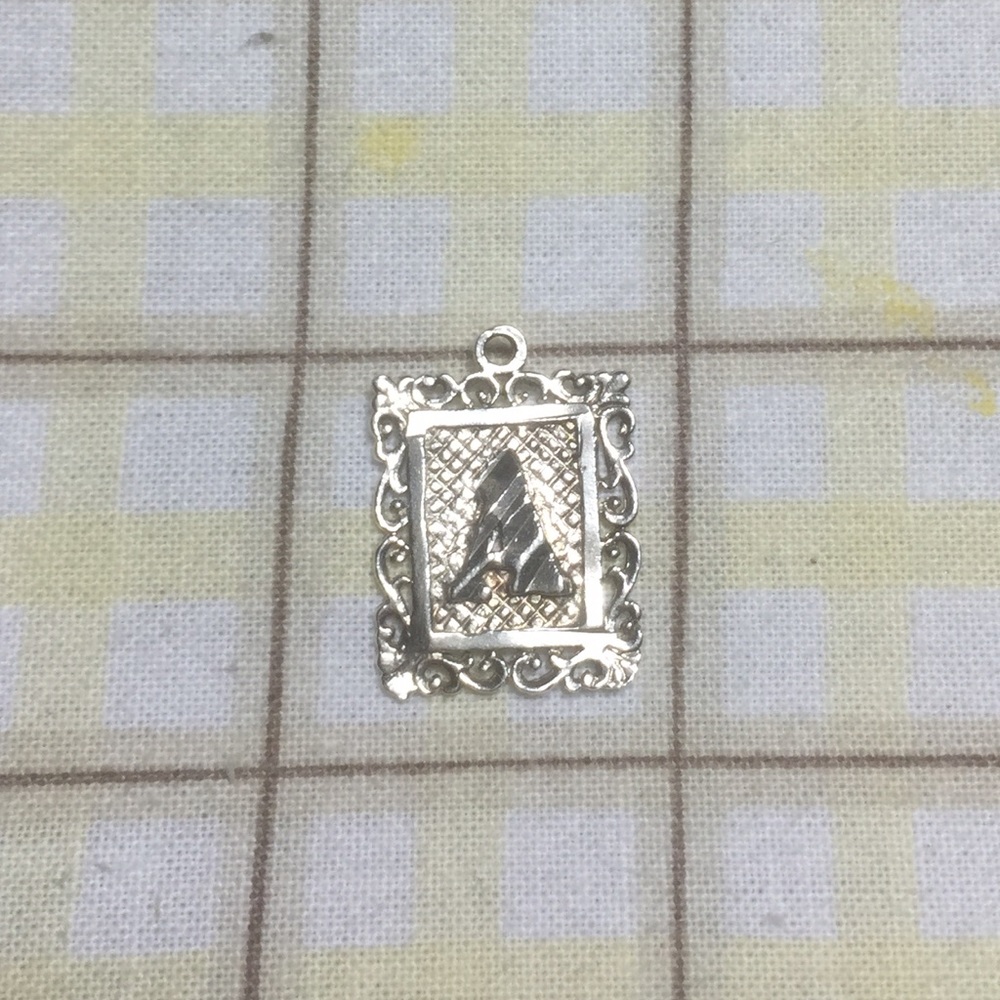 Vintage 925 Silver Pendant "A"