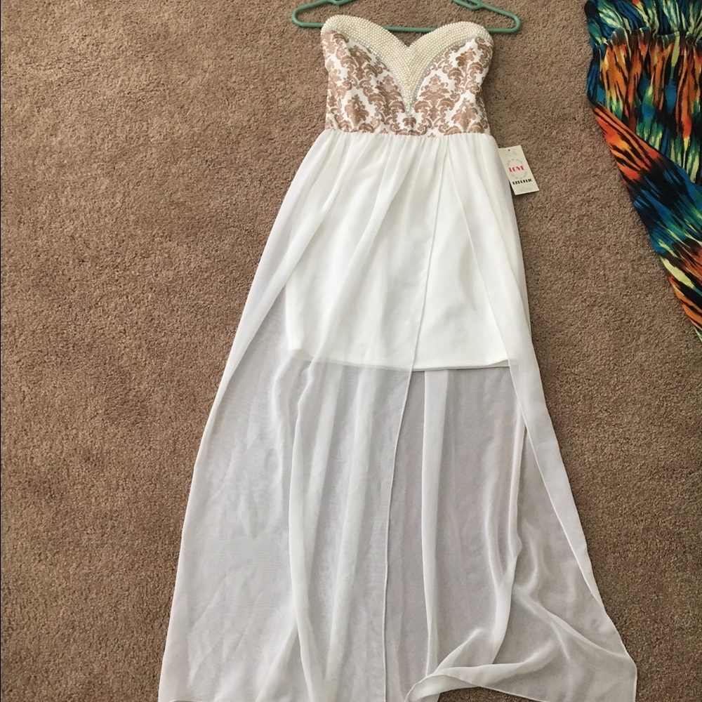 Brand new white/ivory/ gold dress