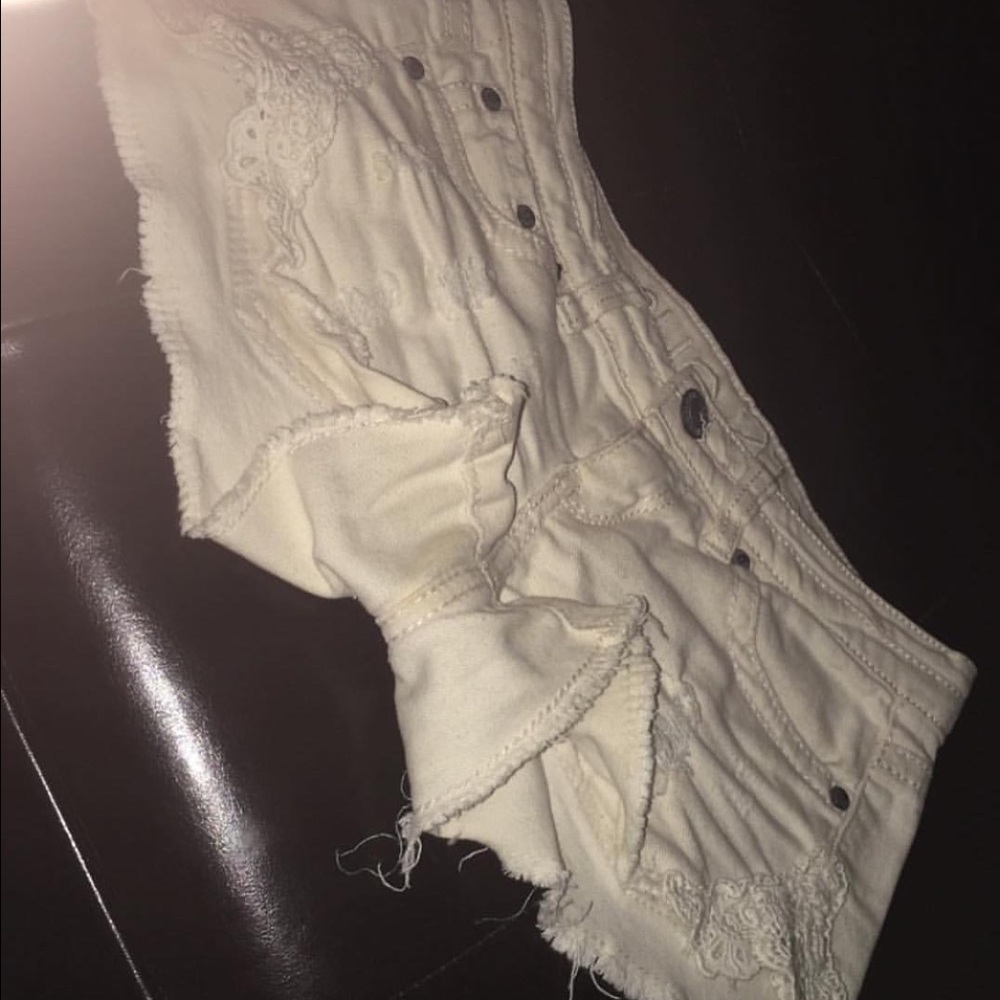 white jean shorts