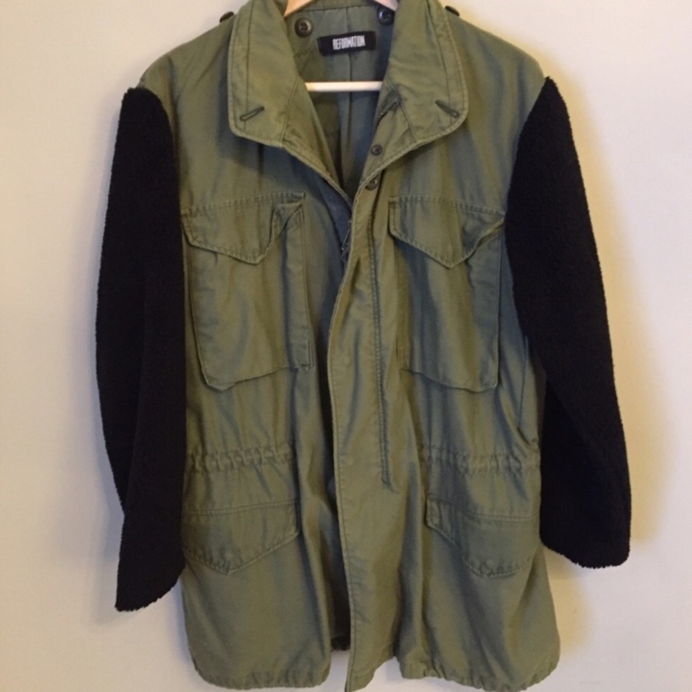 The Reformation faux fur shearling army anorak