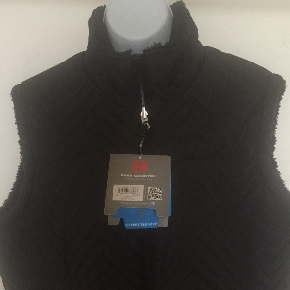 Black reversible vest
