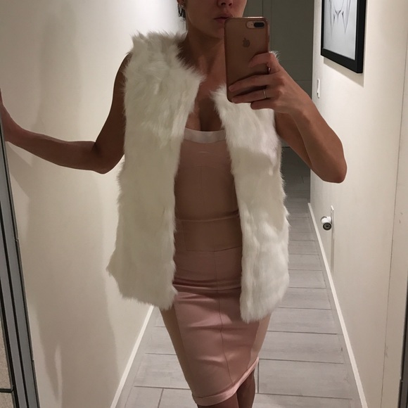 Jackets & Blazers - White faux fur vest Jackets & Blazers - White faux fur vest