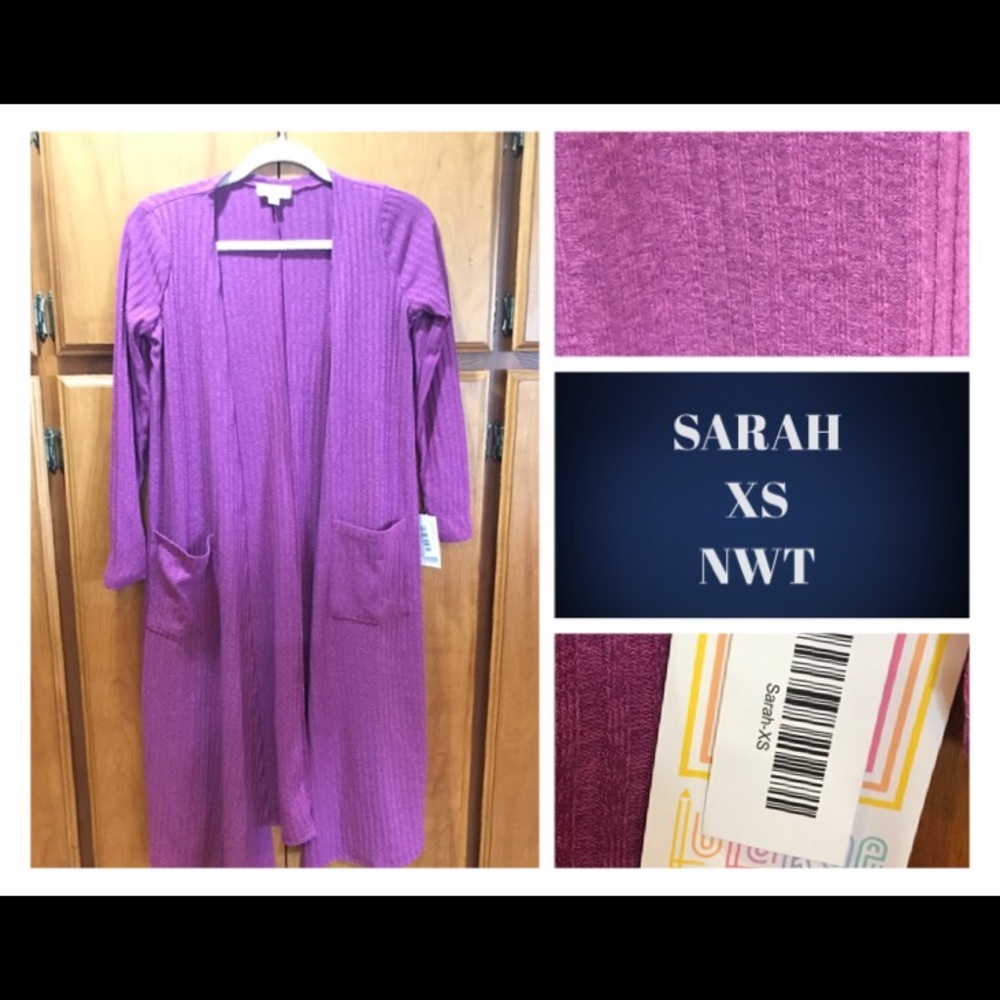 ⭕️SOLD⭕️NWT LuLaRoe XS Purple Sarah Duster Sweater