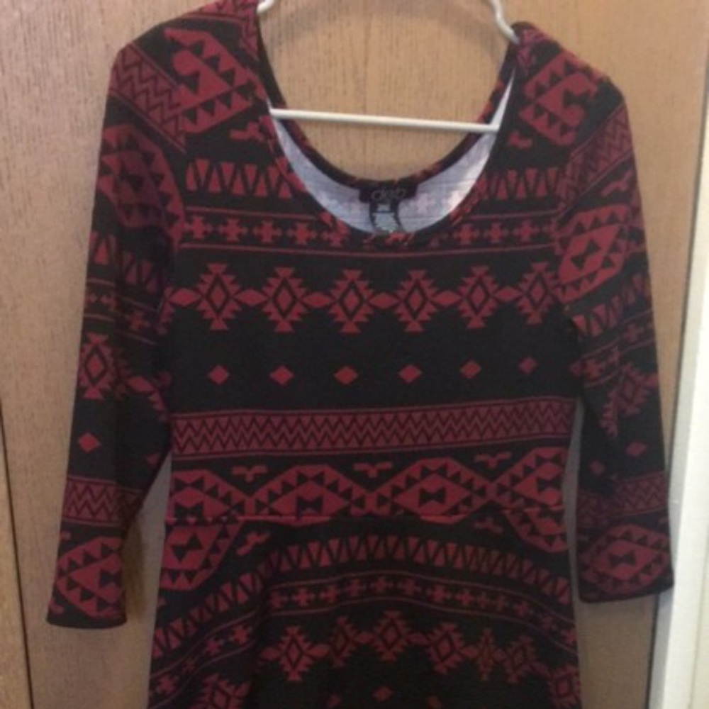 Aztec design mini dress