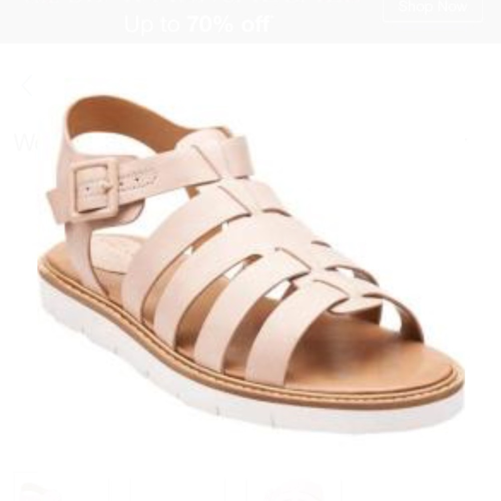 🆕Women's Clarks Lydie Kona Nude Leather - Picture 1 of 5