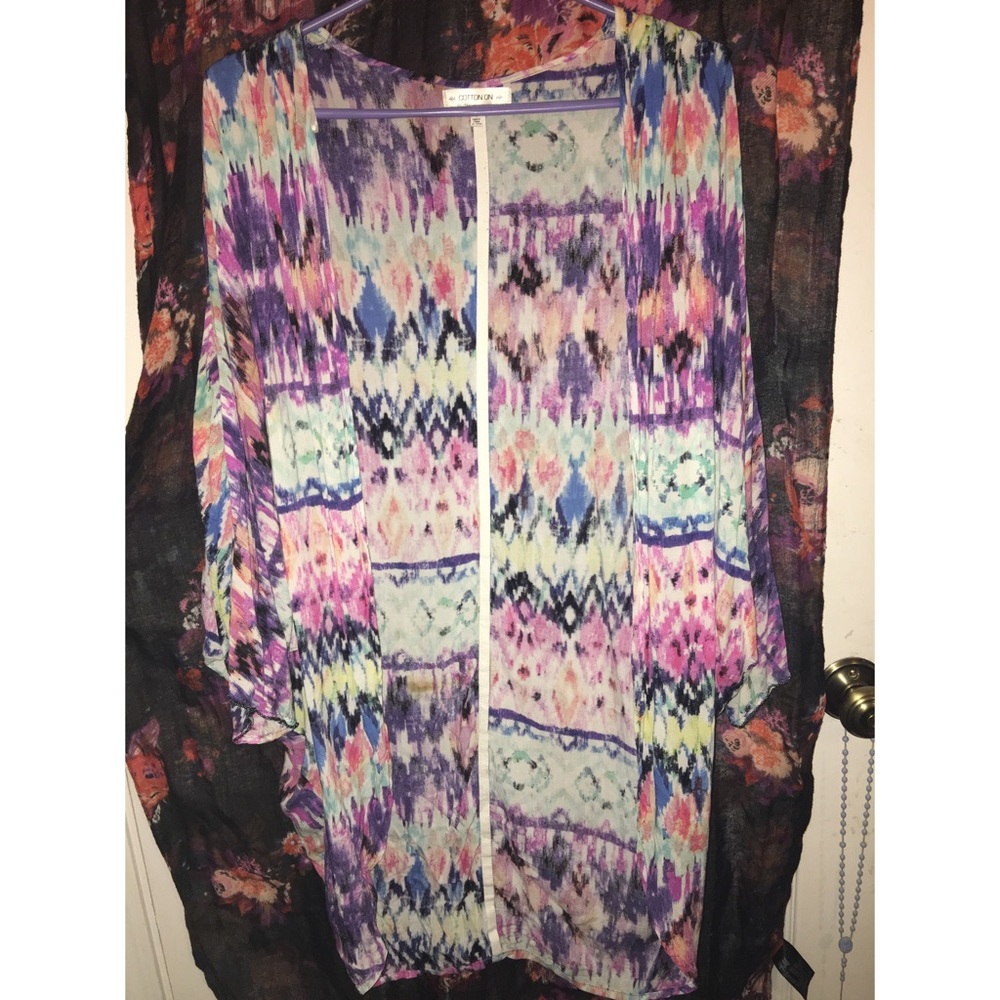 Multi Colored cardigan w/ beaded detail