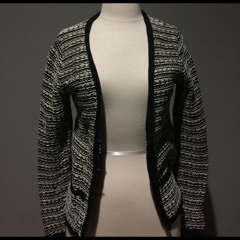Black and white cardigan