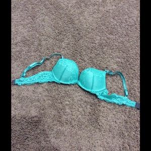 Mint lace push up bra
