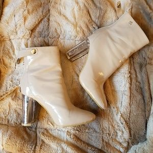Glitter block heels