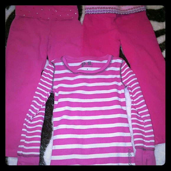 PS AEROPOSTALE, JUMPING BEANS Other - Girls size 4T long sleeve shirt & 2 pairs yogapant