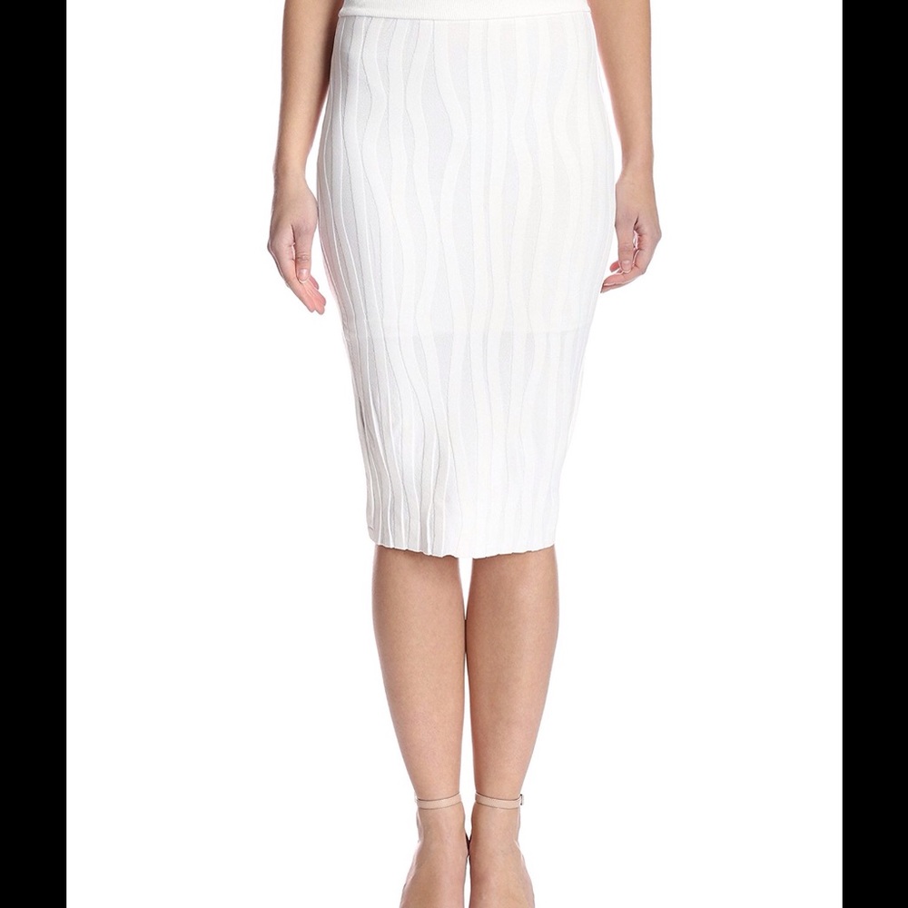Stella & Jamie, Ursula Pencil Skirt, White, M.