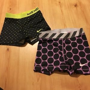 Two Nike pro workout spandex shorts (DEAL)2 for 20