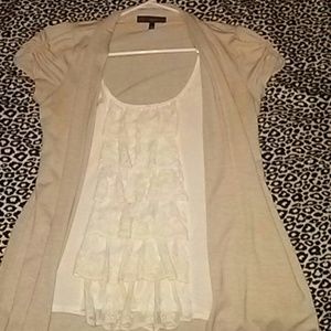 2 in 1 short sleeve blouse