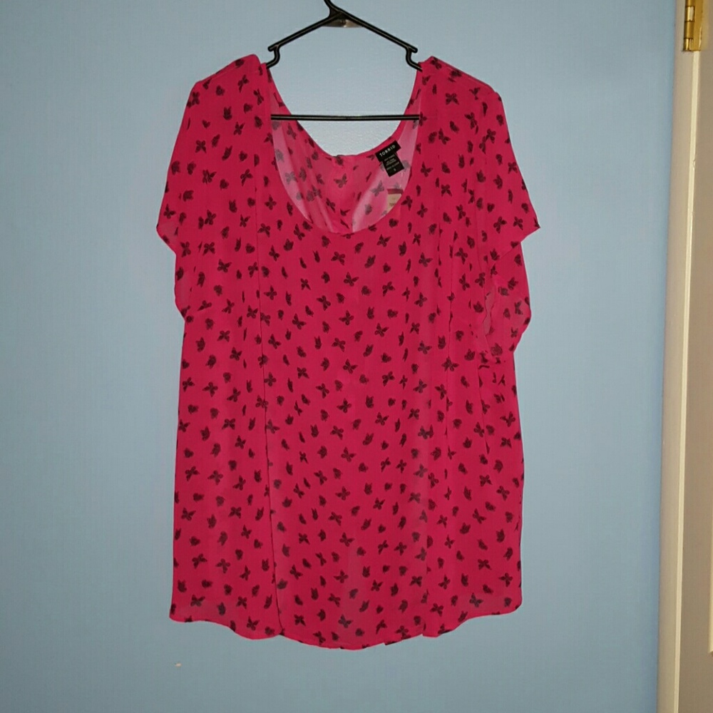 Sheer butterfly blouse