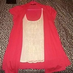 2 in 1 short sleeve blouse