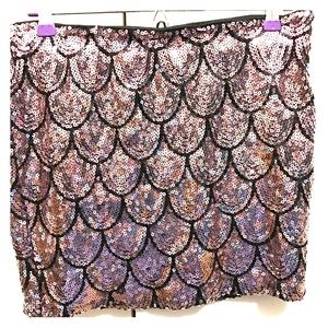 Pink Mermaid Mini Skirt