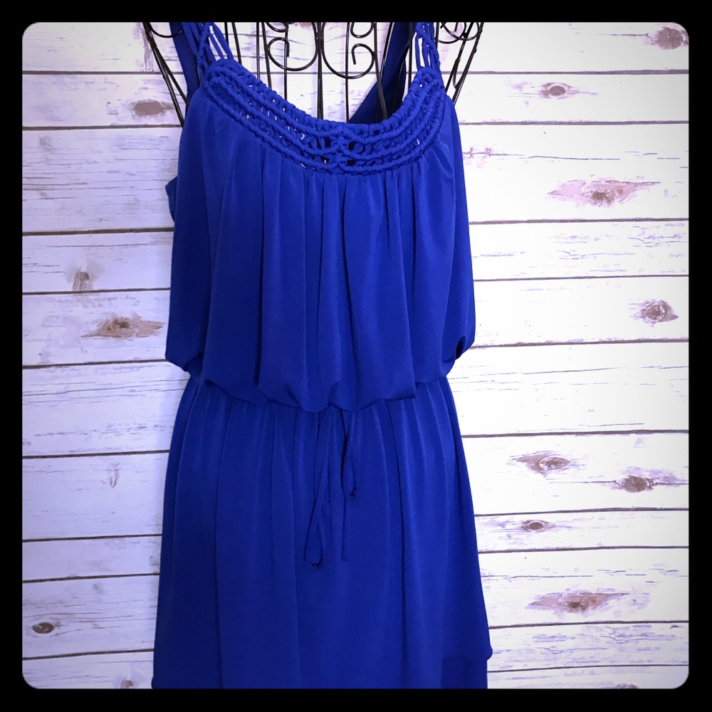 Royal blue flowy dress