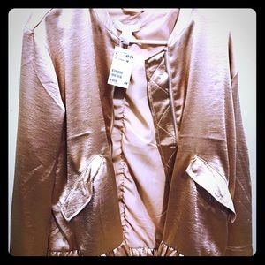 Blush Pink Satin Jacket