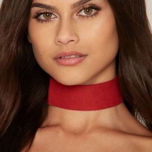 Nasty Gal - Red Suede Choker