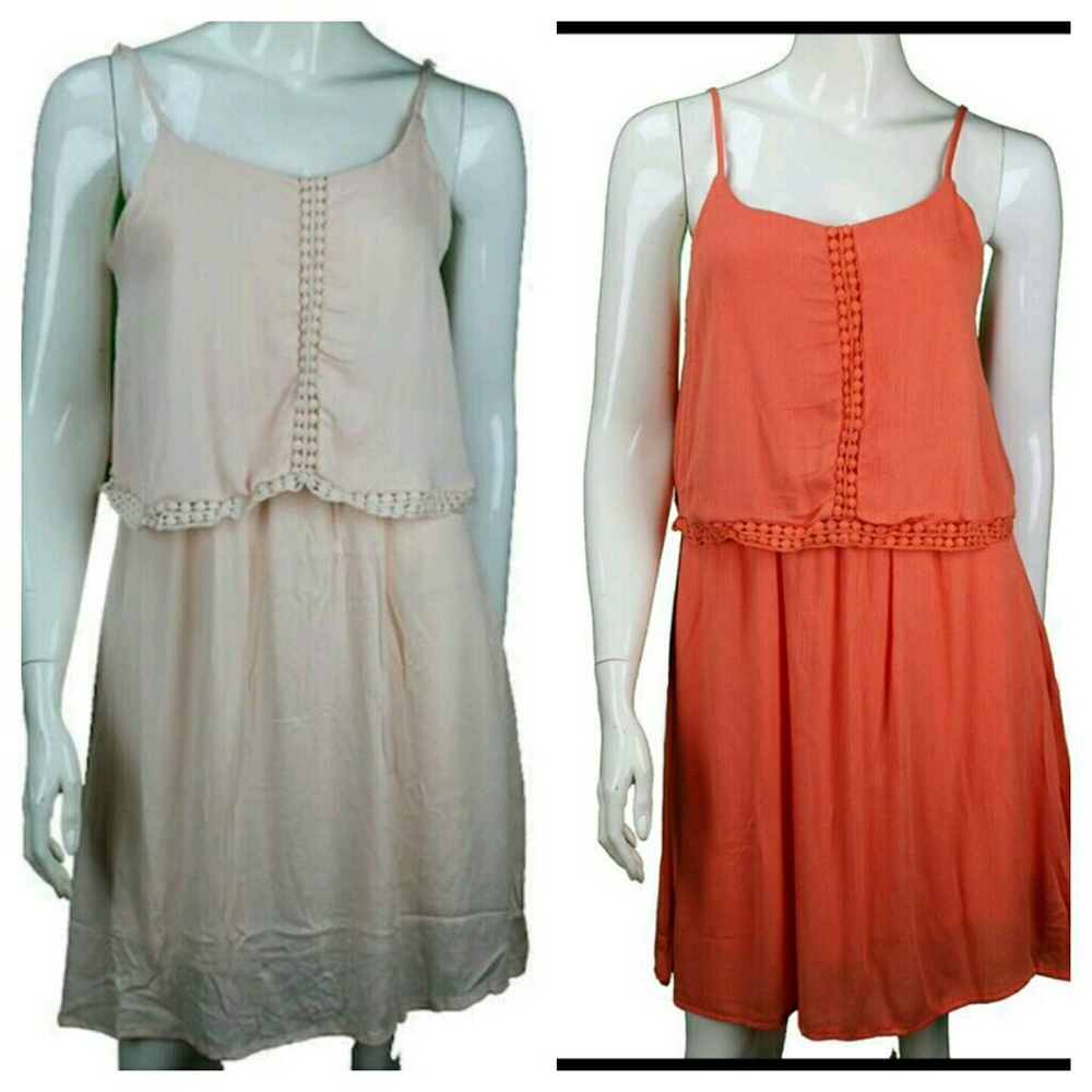 Rose Pink or Coral knit summer dress