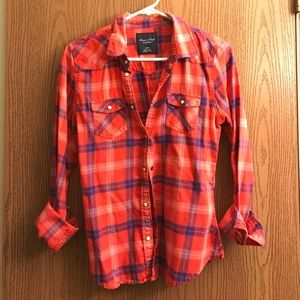 Red plaid button down Red plaid button down