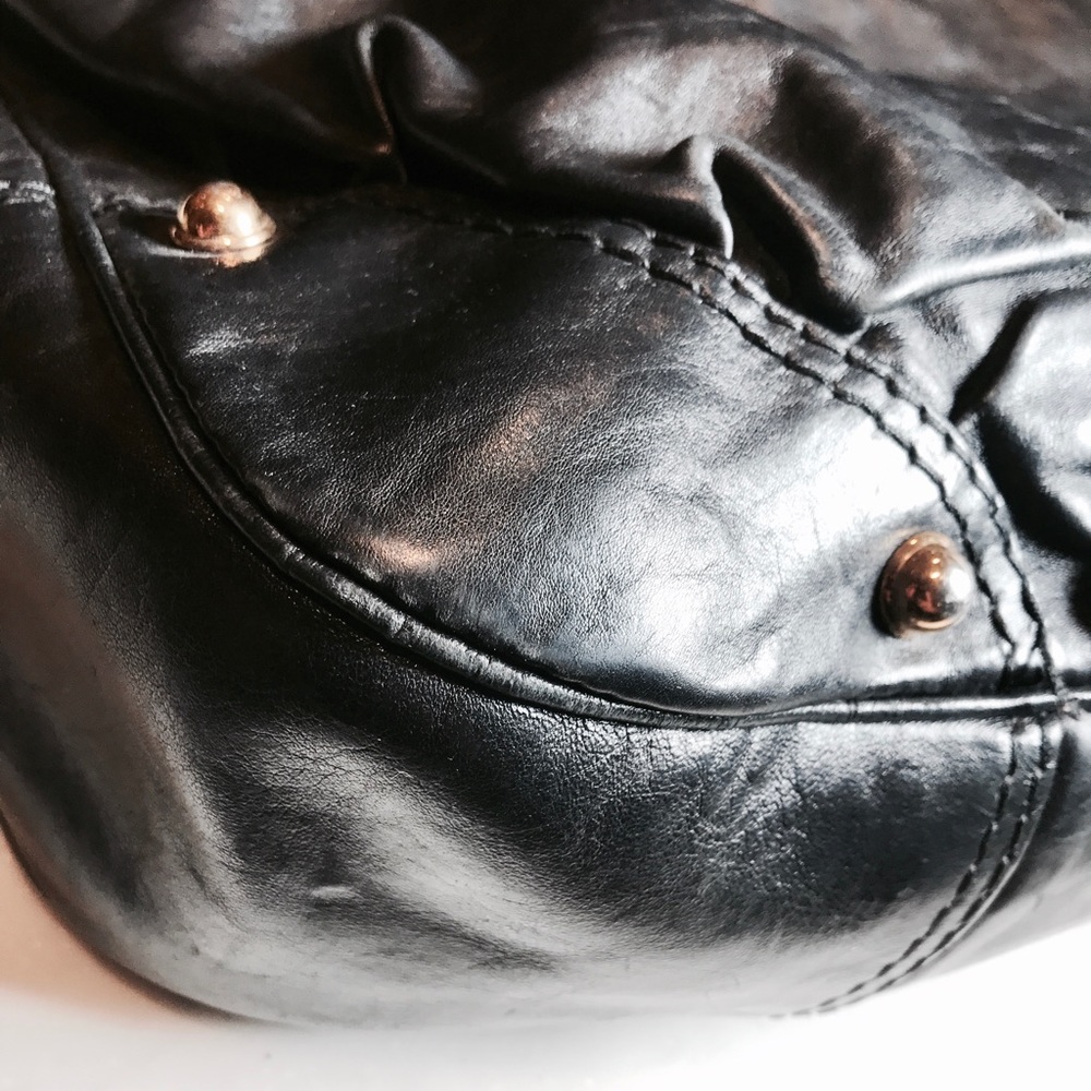 Gucci Hobo Black Lamb Leather Bag Vintage - Picture 5 of 8