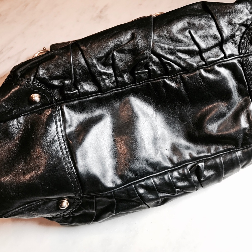Gucci Hobo Black Lamb Leather Bag Vintage - Picture 7 of 8