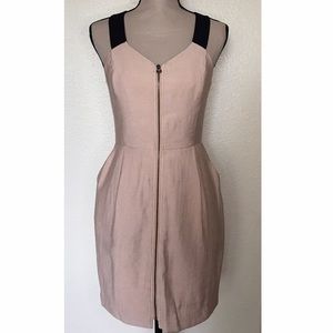 BCBGeneration Nude Zipper Front Dress