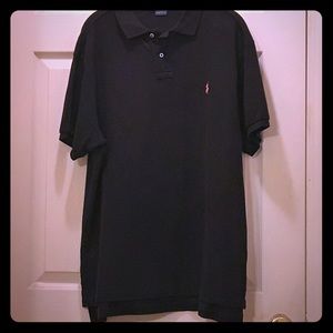 Men's Black Pink Pony Polo XL