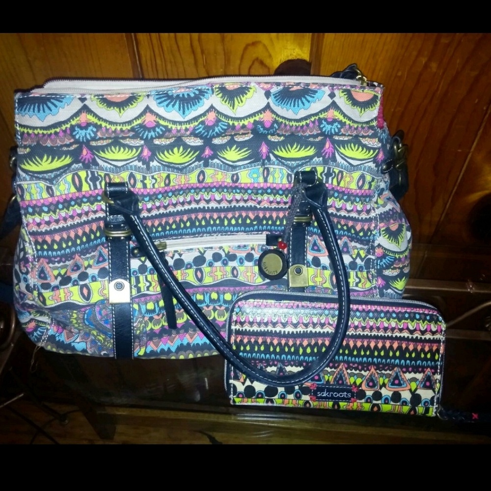 Sakroots bag and matching wallet