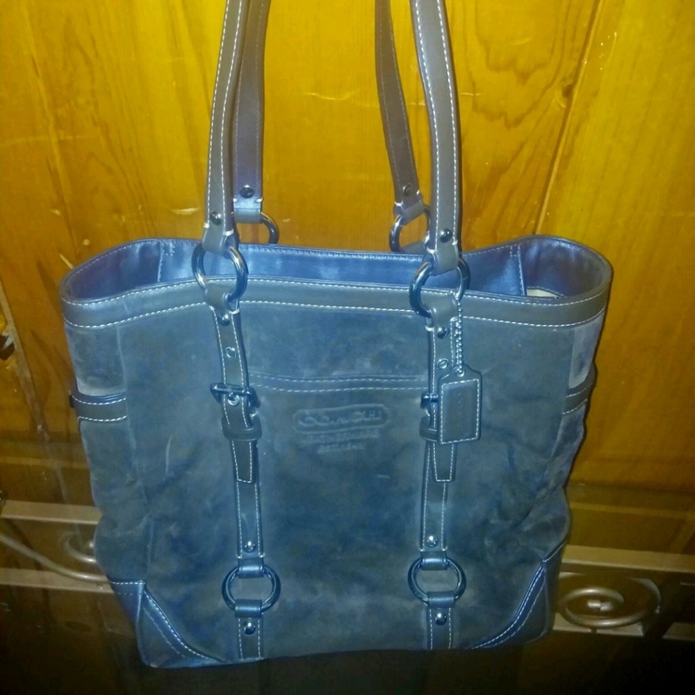 Coach suede tote